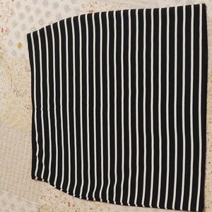 a.n.a. Black / White Striped Women's Skirt